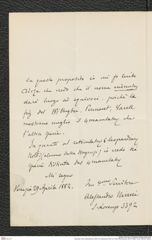 Nachlass Franz Steindachner, Brief von Alessandro Ninni an Franz Steindachner (29.04.1882), Inv.Nr. 365.04, Seite 2